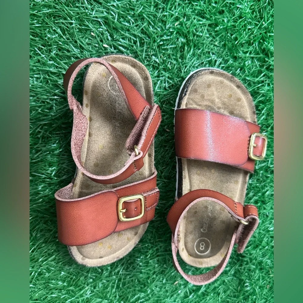 Cat & Jack‎ Brown Leather Kids Sandals Size 8